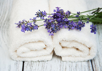 Lavender and massage towel