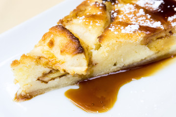one slice of pie dessert ready to eat