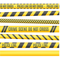 Police Line Set. Vector