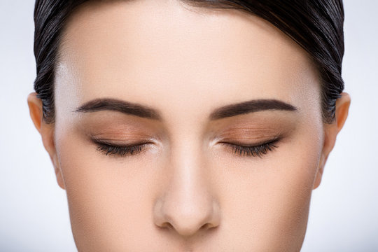 Close up portrait of eyebrows