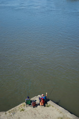 Obraz premium Going fishing on a river