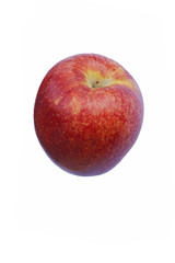 Scilate apple (Malus domestica Scilate). Hybrid between Royal Gala and Braeburn apples. Known as Envy apple also. Image of single apple isolated on white background