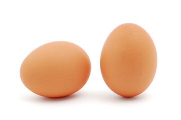 Eggs isolated on white background