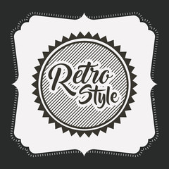 retro style frame isolated icon vector illustration design