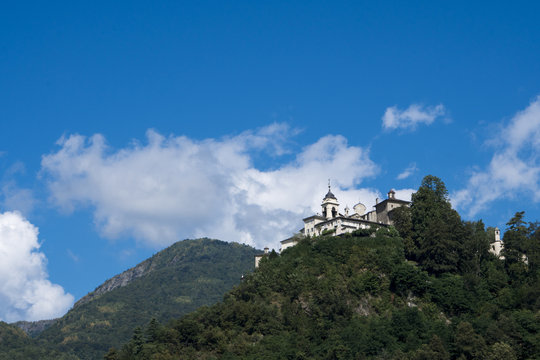 The monumental complex of the Sacred Mount above Varallo Sesia, Piedmont, Italy
