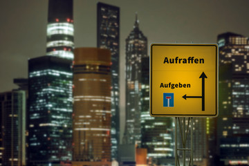 Schild 125 - Aufraffen