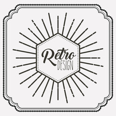 retro style frame isolated icon vector illustration design