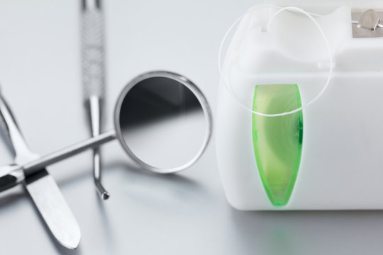 Dental tools, care and treatment of the teeth, concept