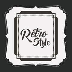 retro style frame isolated icon vector illustration design