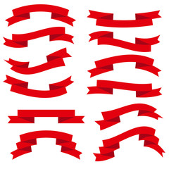 Vector ribbons, banners, streamers