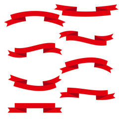 Vector ribbons, banners, streamers