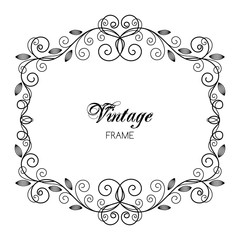 Vintage calligraphy frame