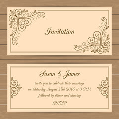 Vintage invitation template