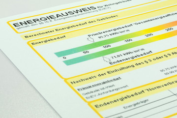 Ein Energieausweis für ein Haus