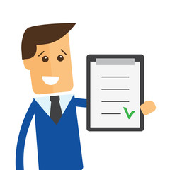 Businessman or manager. Illustration of business plan