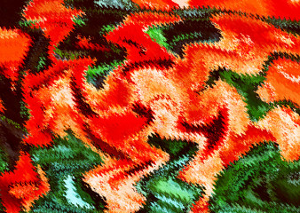 Original multicolored abstraction in red