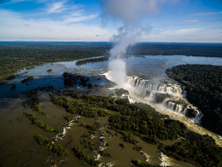 Aerial View of Iguazu Falls, Brazil - Argentina