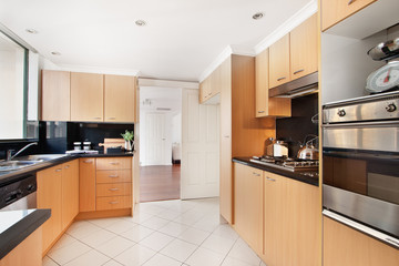 Modern gourmet kitchen interior