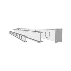 3d metal beam. Vector illustration.