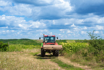 Tractor in the field