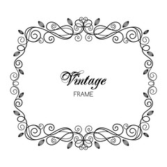 Vintage calligraphy frame