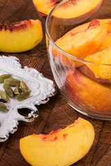 Spiced peach filling for spiced peach galette.