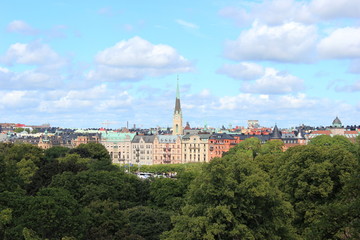 Fototapeta na wymiar Blick über die Altstadt von Stockholm (Schweden)