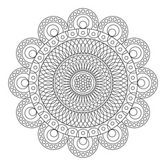 Floral mandala, vector illustration