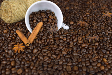 Coffee beans background