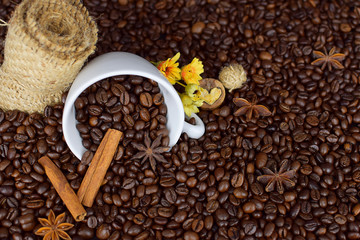 Coffee beans background