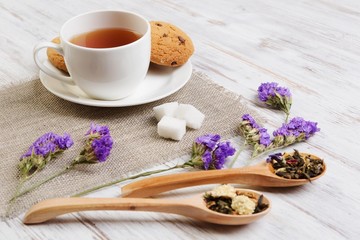 Herbal tea and cookies