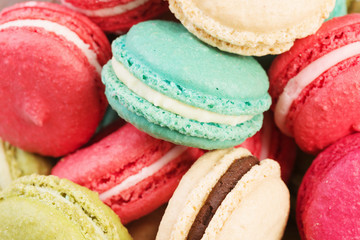 Set of delicious macaroons