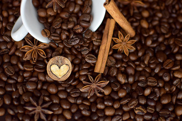 Coffee beans background