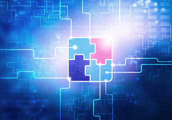 Curcuit board background . Mixed media