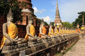 Fotobehang Monument Wat Yai Chai Mongkhon in Ayutthaya, Thailand