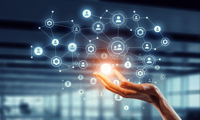 Media worldwide technology concept . Mixed media