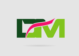 DM company linked letter logo
