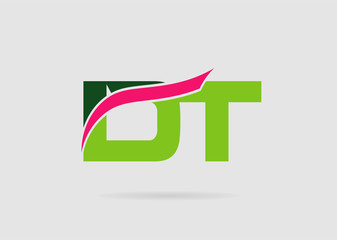 DT company linked letter logo
