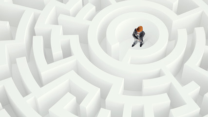 Problem solving concept Mixed media . Mixed media