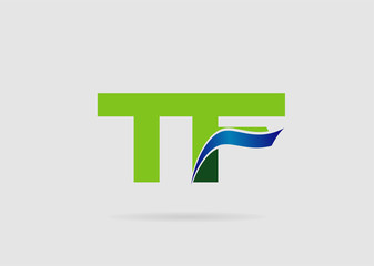 TF Logo. Vector Graphic Branding Letter Element
