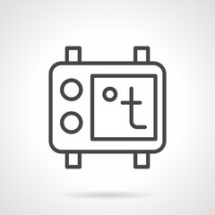 Thermostat black simple line vector icon