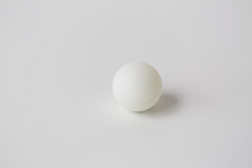 close up of ping-pong or table tennis white ball