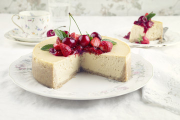Cheesecake mit Früchten