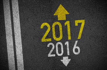 Asphalt mit 2017 und 2016