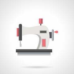 Hand sewing machine flat color vector icon