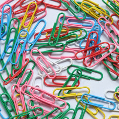 color clips on white background