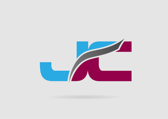 JC Logo. Vector Graphic Branding Letter Element
