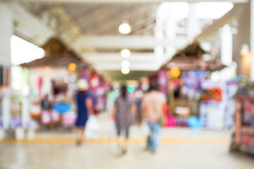 Blurred image of street market