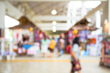 Blurred image of street market