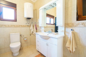 Interior of a bathroom in a villa